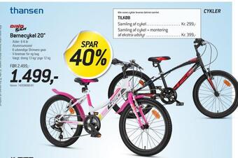 Thansen Børnecykel 20 tilbud
