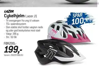 Thansen Cykelhjelm lazer j1 tilbud