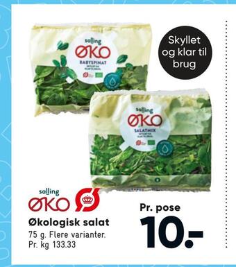Bilka Økologisk salat tilbud