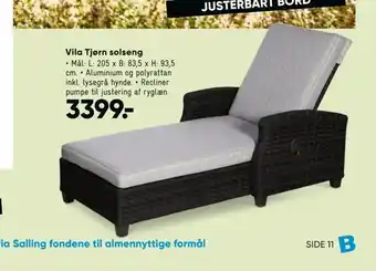 Bilka Vila tjørn solseng tilbud