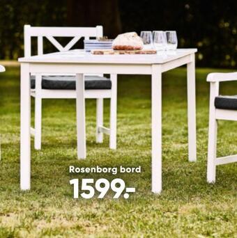 Bilka Rosenborg bord tilbud