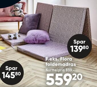 Bilka Flora foldemadras tilbud