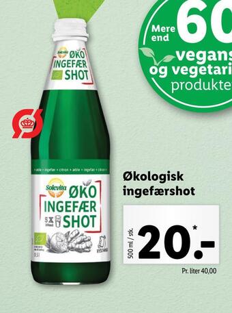 Lidl Økologisk ingefærshot tilbud