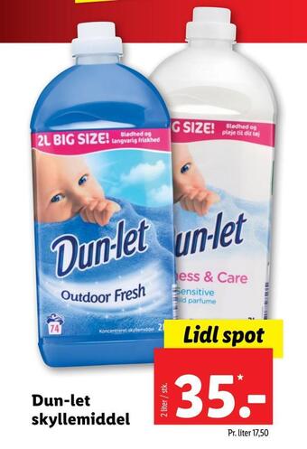Lidl Dun-let skyllemiddel tilbud