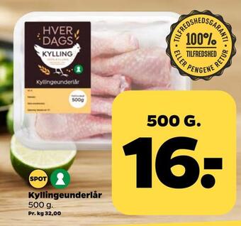 Netto Kyllingeunderlår tilbud