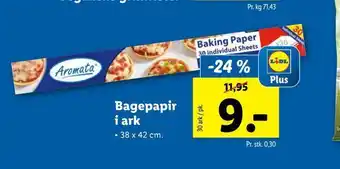 Lidl Bagepapir i ark tilbud