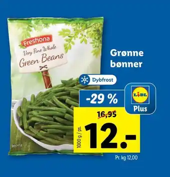 Lidl Grønne bønner tilbud