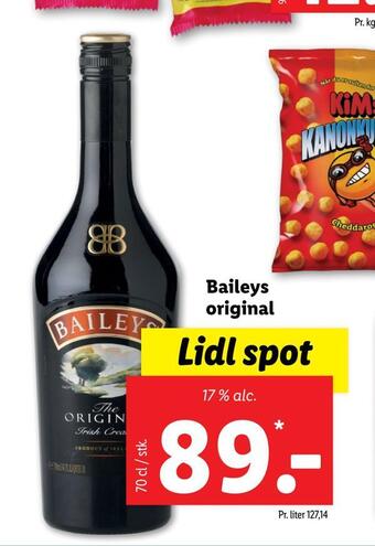 Lidl Baileys original tilbud