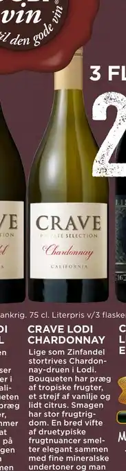 MENY Crave lodi chardonnay tilbud