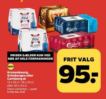Netto Kronenbourg, grimbergen eller carlsberg øl tilbud
