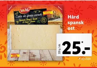 Lidl Hård spansk ost tilbud