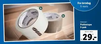 Lidl Pakketape 3-pak tilbud