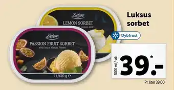 Lidl Luksus sorbet tilbud