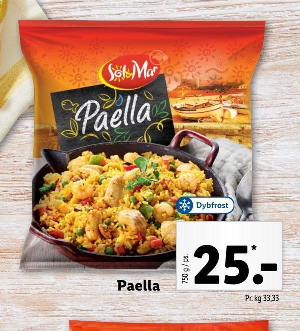 Paella tilbud hos Lidl