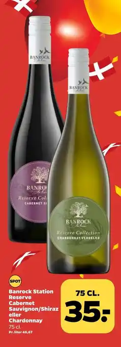 Netto Banrock station reserve cabernet sauvignon/shiraz eller chardonnay tilbud