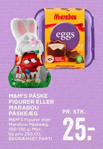 MENY M&m's påske figurer eller marabou påskeæg tilbud