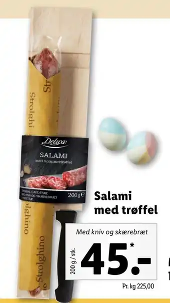 Lidl Salami med trøffel tilbud