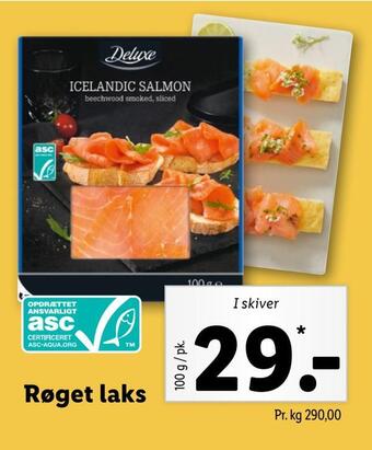 Lidl Røget laks tilbud