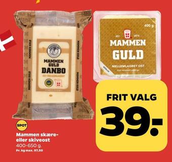 Netto Mammen skære eller skiveost tilbud