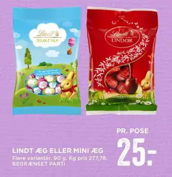 MENY Lindt æg eller mini æg tilbud