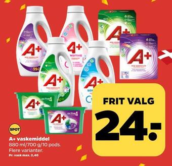Netto A+ vaskemiddel tilbud