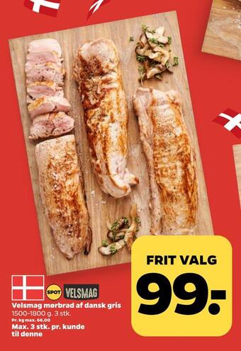 Netto Velsmag mørbrad af dansk gris tilbud