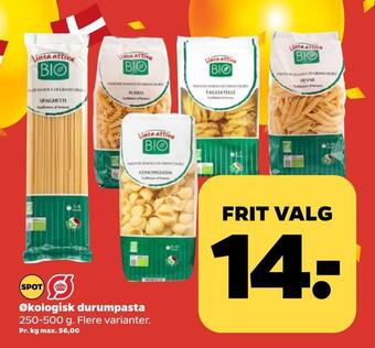 Netto Økologisk durumpasta tilbud