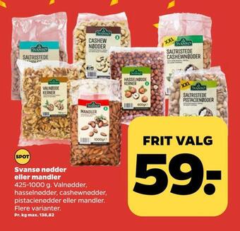 Netto Svansø nødder eller mandler tilbud