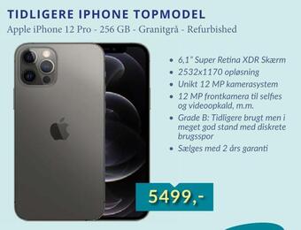 Apple iphone 12 pro - 256 gb - granitgrå - refurbished