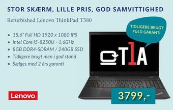 CBC Refurbished lenovo thinkpad t580 tilbud