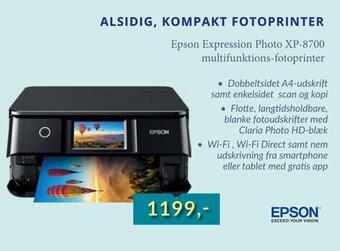 CBC Epson expression photo xp-8700 multifunktions-fotoprinter tilbud