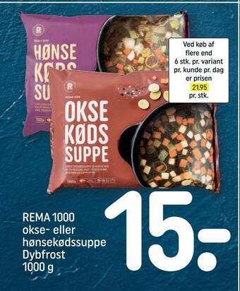 REMA 1000 Rema 1000 okse- eller hønsekødssuppe tilbud