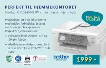 CBC Brother mfc-j4340dw alt-i-én farveinkjetprinter tilbud