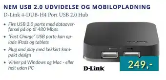 D-link 4-dub-h4 port usb 2,0 hub
