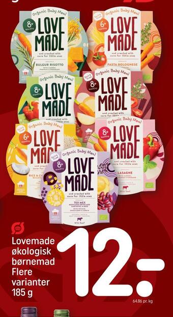 REMA 1000 Lovemade økologisk børnemad flere varianter tilbud