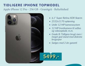 Apple iphone 12 pro - 256 gb - granitgrå - refurbished