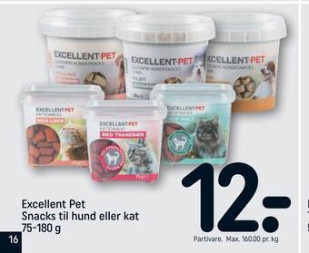 REMA 1000 Excellent pet snacks til hund eller kat tilbud