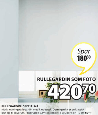 JYSK Rullegardin I Specialmål tilbud