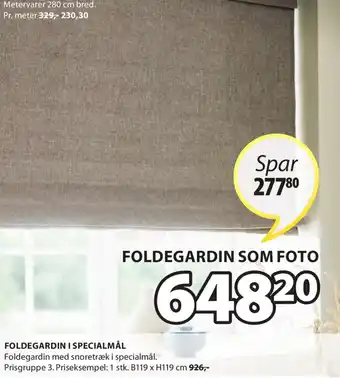 JYSK Foldegardin Som Foto tilbud