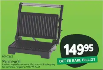 Din Isenkræmmer Conzept panini toaster tilbud