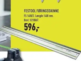 Johannes Fog Festool føringsskinne ekskl. moms tilbud