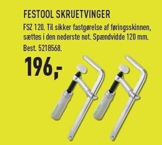 Johannes Fog Festool skruetvinger tilbud