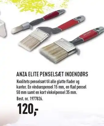Anza elite penselsæt indendørs ekskl. moms