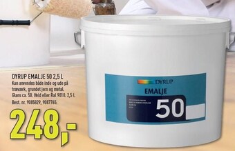 Dyrup emalje 50 2,5 l ekskl. moms