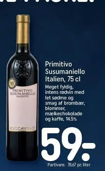 REMA 1000 Primitivo susumaniello tilbud