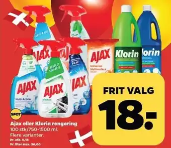 Netto Ajax el. klorin rengøring tilbud