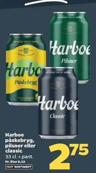Netto Harboe påskebryg, pilsner el. classic tilbud