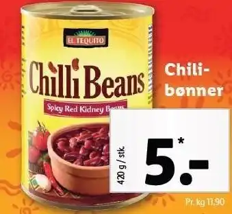 Lidl Chili-bønner tilbud
