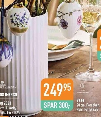 Imerco Lyngby porcelæn vase tilbud