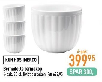 Imerco Bernadotte termokop tilbud